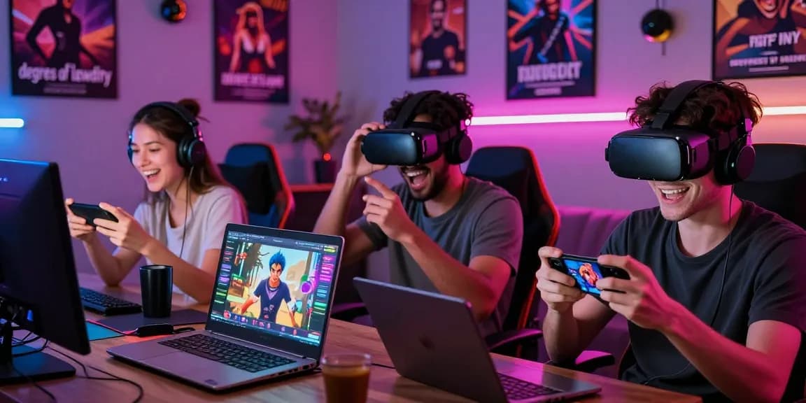 Players exploring degrees of lewdity in an exciting adult gaming environment with vibrant devices.