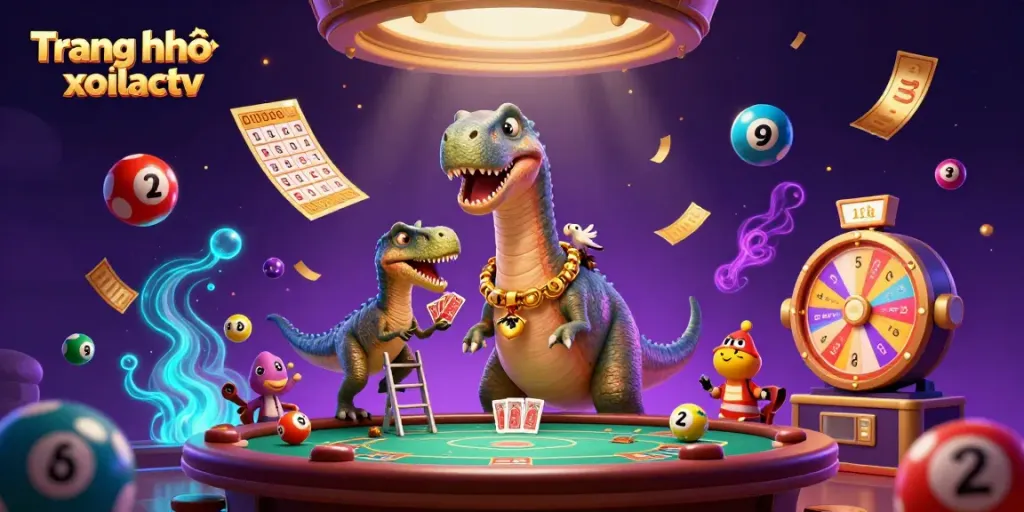 Experience live gambling excitement at Trang chủ xoilactv with vibrant casino scene and dynamic lottery elements.