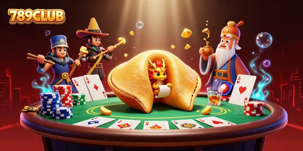 Engage in exciting gameplay at 789CLUB with unique characters amid rich casino elements.