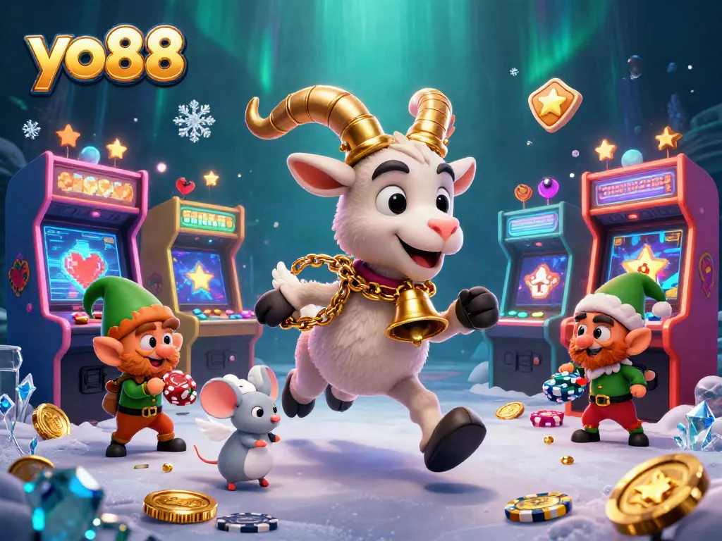 Experience thrilling gameplay at yo88 with excitement from festive characters in a vibrant casino scene.