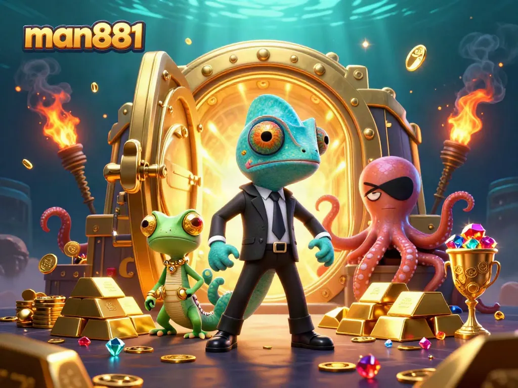 Experience winning thrills at man881 with colorful characters amidst treasures galore.