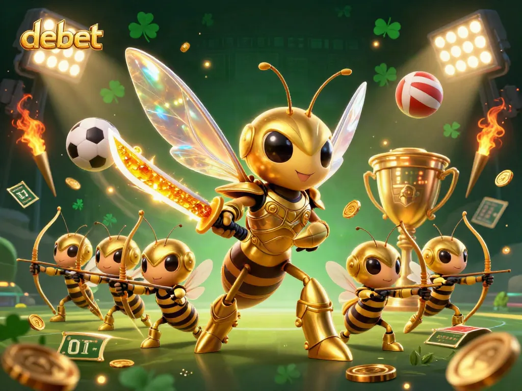 Engage in thrilling debet sports betting with dynamic characters and vibrant casino elements.