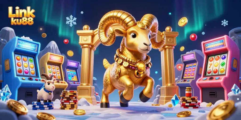 Win big with Link ku88 showcasing exciting games and animated casino elements