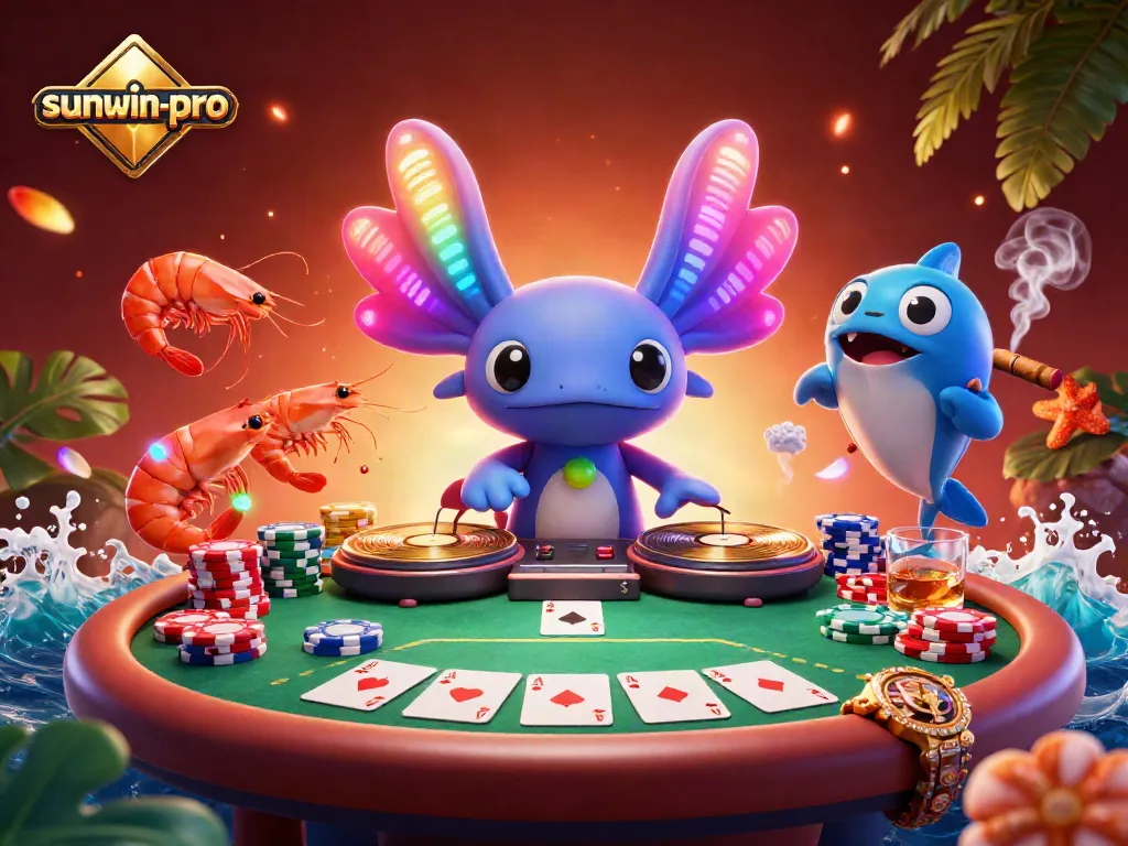 Experience the excitement of sunwin-pro with vibrant 3D characters in a lively casino atmosphere.