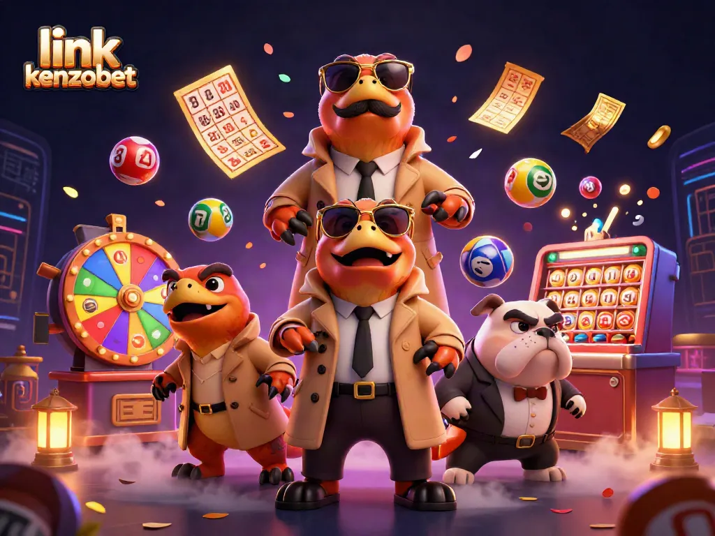 Experience excitement with link kenzobet lottery games as colorful elements burst from the scene.