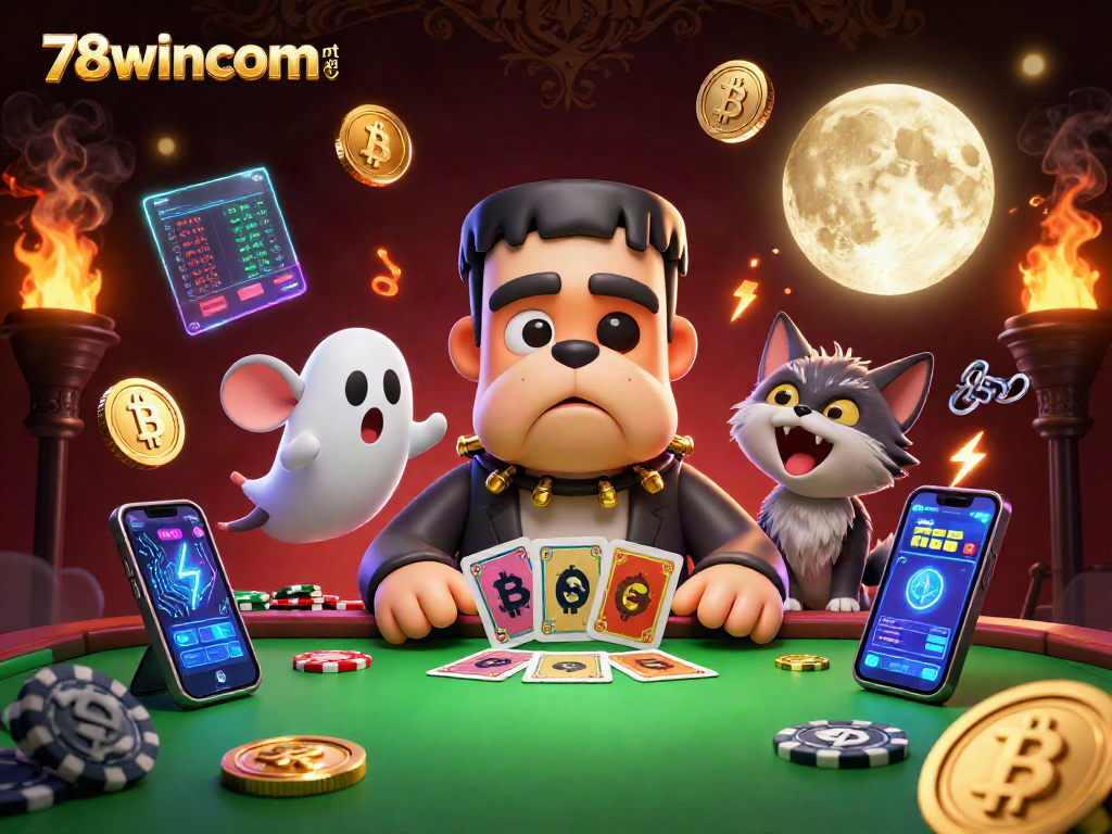 Engage with thrilling card games at 78wincom net featuring fun characters and crypto elements.