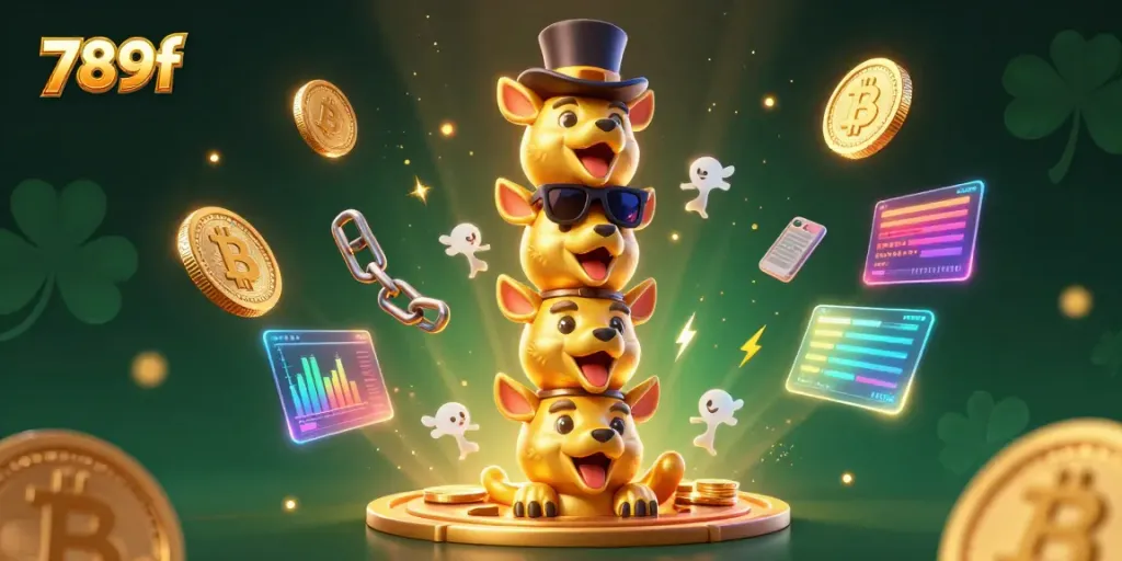 Experience the thrill of 789f with vibrant, animated casino elements and a whimsical golden totem pole.