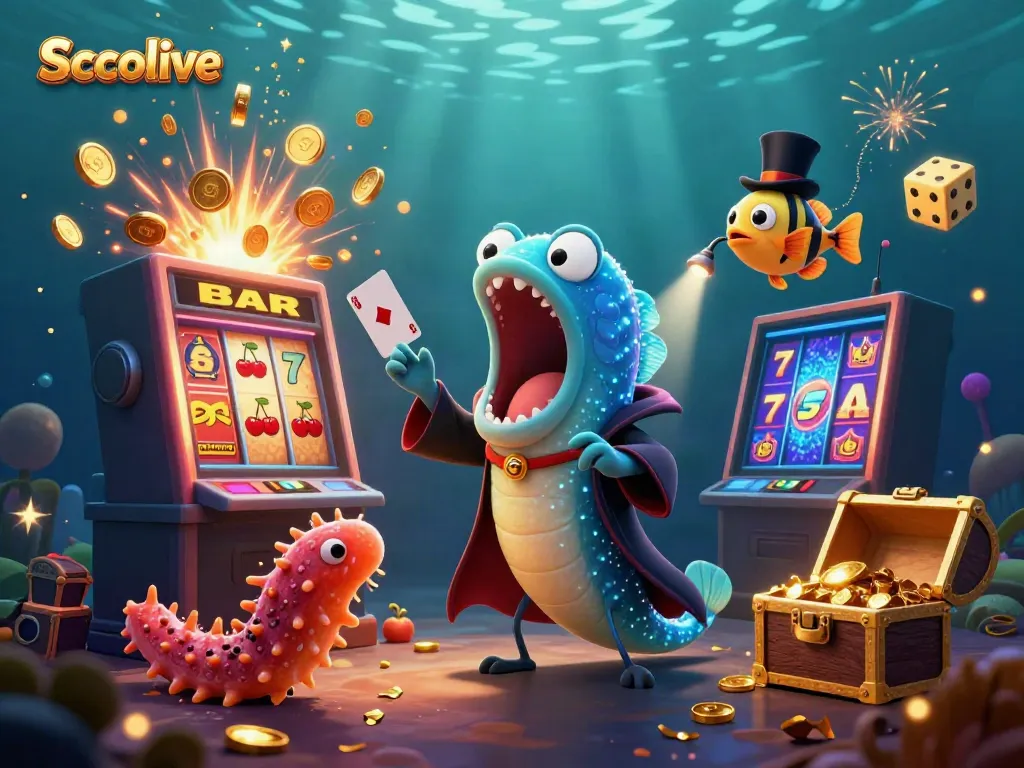 Socolive engages viewers with colorful 3D elements of dynamic gambling scenes, showcasing excitement and action.