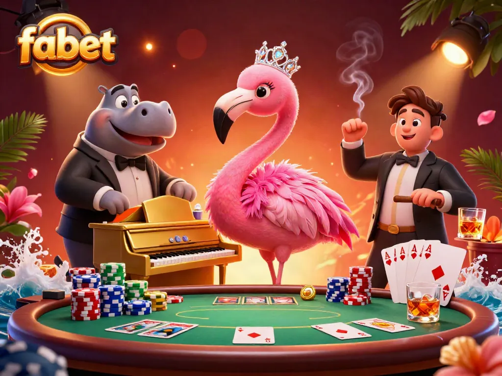 Experience fabet's exciting casino atmosphere with lively characters and rich game elements.