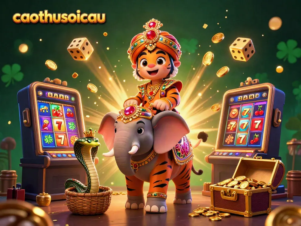 Spin the reels at caothusoicau with vibrant characters and jackpot visuals bursting with excitement.