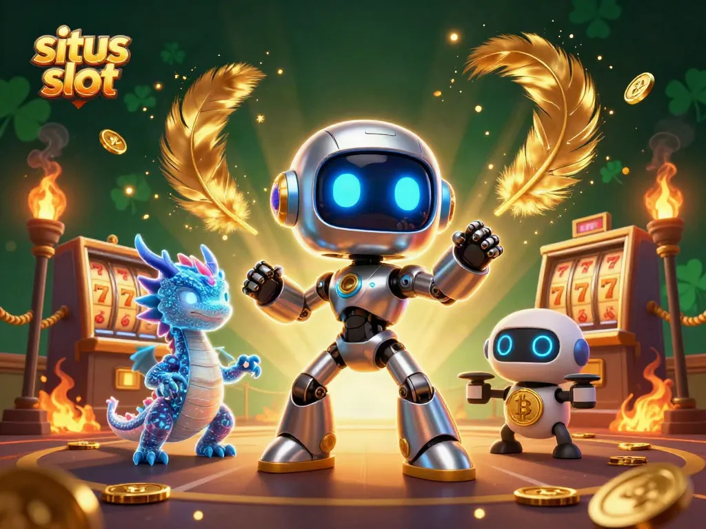 Experience thrilling gameplay at situs slot with vibrant slot machines and animated characters.
